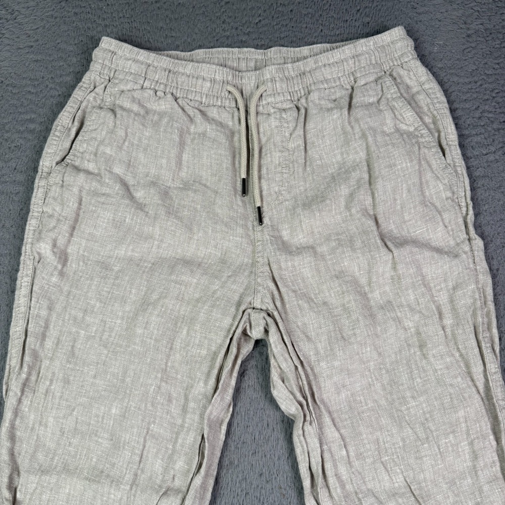 Quince 100% European Linen Drawstring Beach Pants Mens XS Flax Elastic Waist